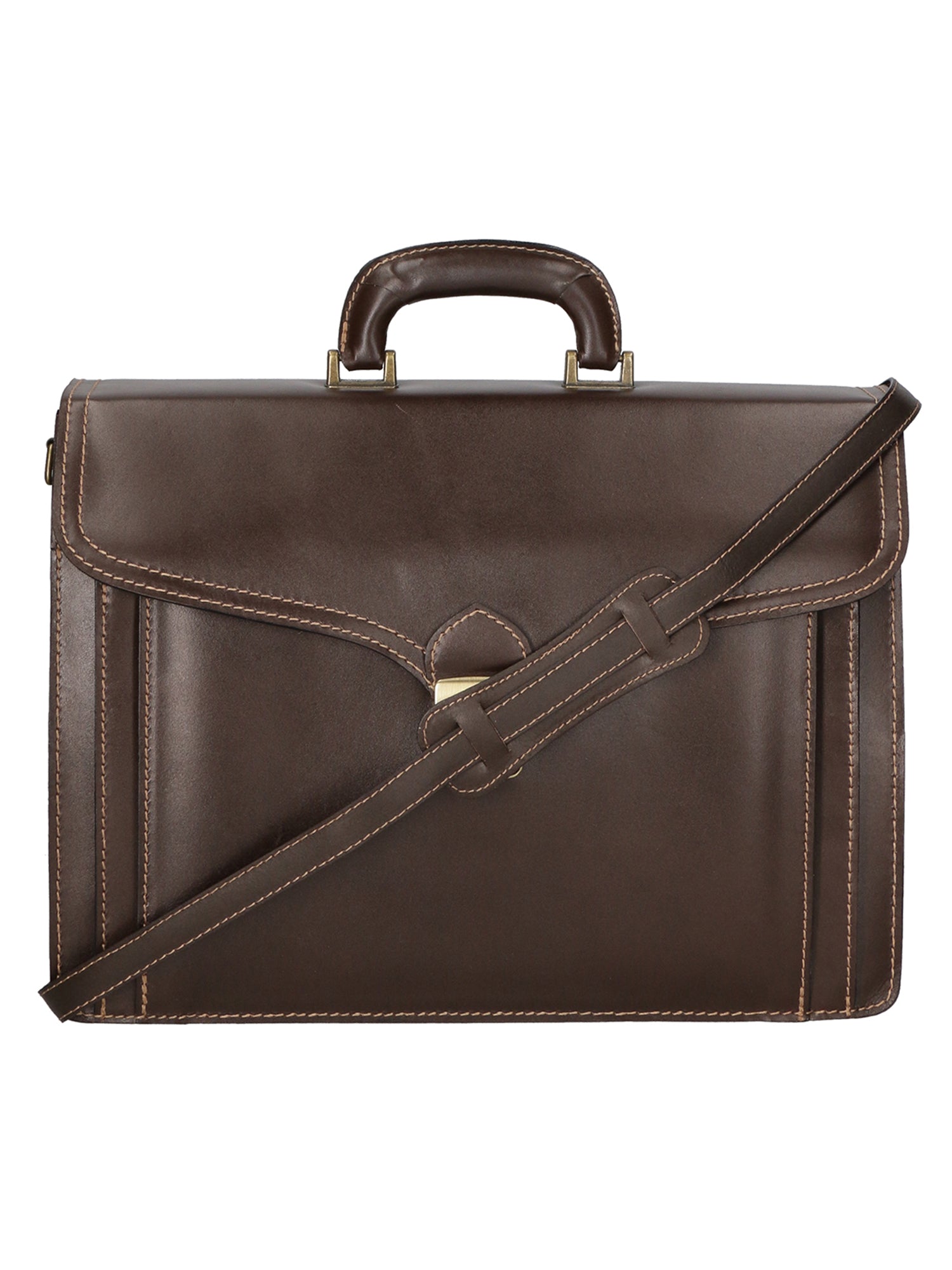Nevio 7010-TMORO DARK BROWN Borsa da lavoro uomo in pelle Gave Lux