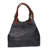 Elenia Borsa a mano da donna Vera pelle 80049-013 BLU NAVY Gave Lux