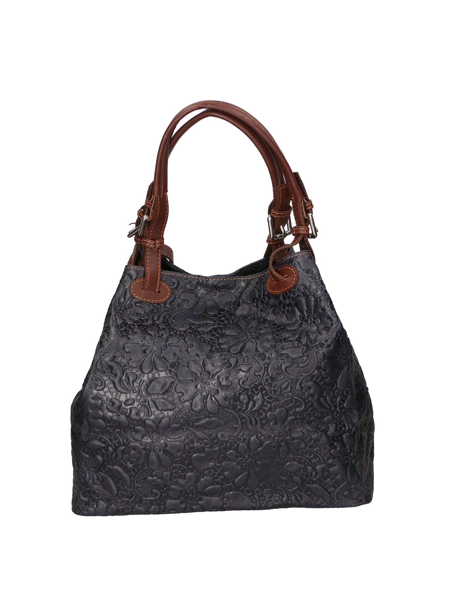 Elenia Borsa a mano da donna Vera pelle 80049-013 BLU NAVY Gave Lux