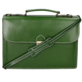 Dafne Borsa da lavoro unisex Vera pelle 7004-VERDE Gave Lux