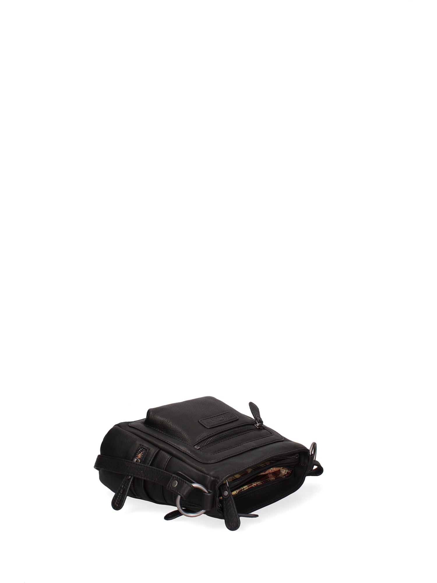 Borsa a tracolla da uomo Vera pelle HILB-3345-NERO Hill Burry