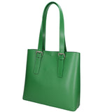 Germana Borsa a spalla da donna 100% pelle 05924-B47 VERDE MELA Gave Lux