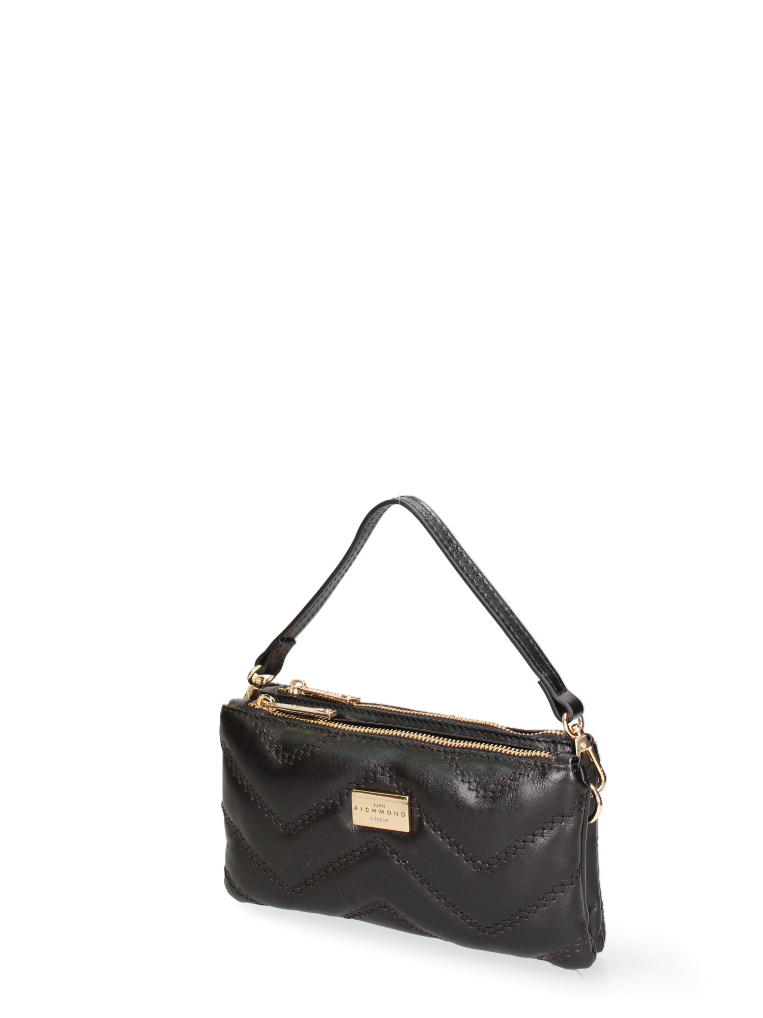 Borsa a spalla da donna Vera pelle JR-W-1109SA-BLACK-GOLD John Richmond