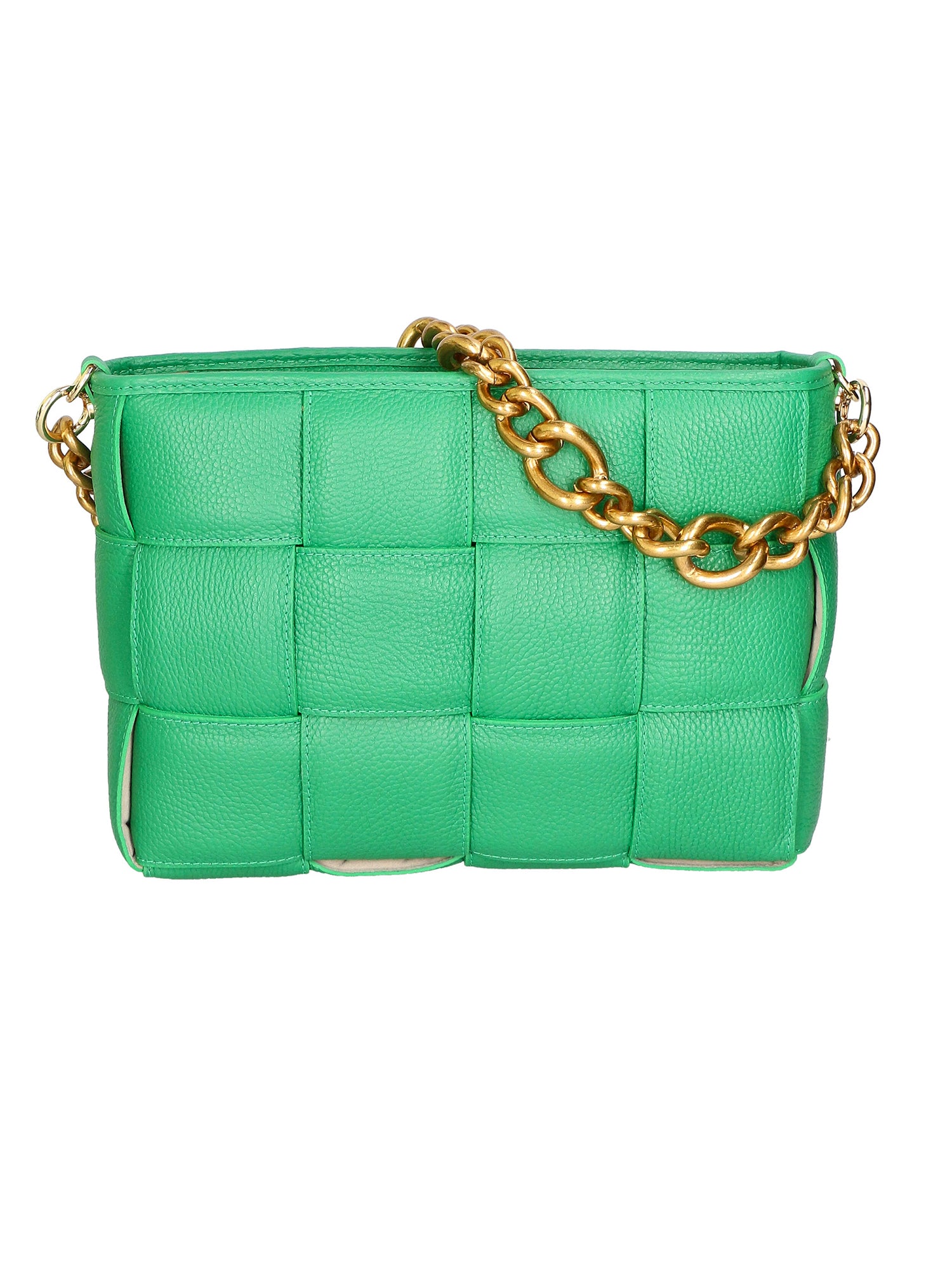 Agostina Borsa a mano da donna Vera pelle 04691-D47 VERDE MELA GREEN APPLE Gave Lux