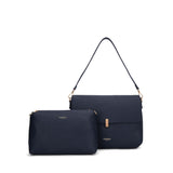 Borsa a spalla da donna 100% pelle vegana PU 740-1PT-NAVY BLUE Diana&co