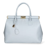 Aleria Borsa a mano da donna Vera pelle 8005-D92 CELESTE Gave Lux