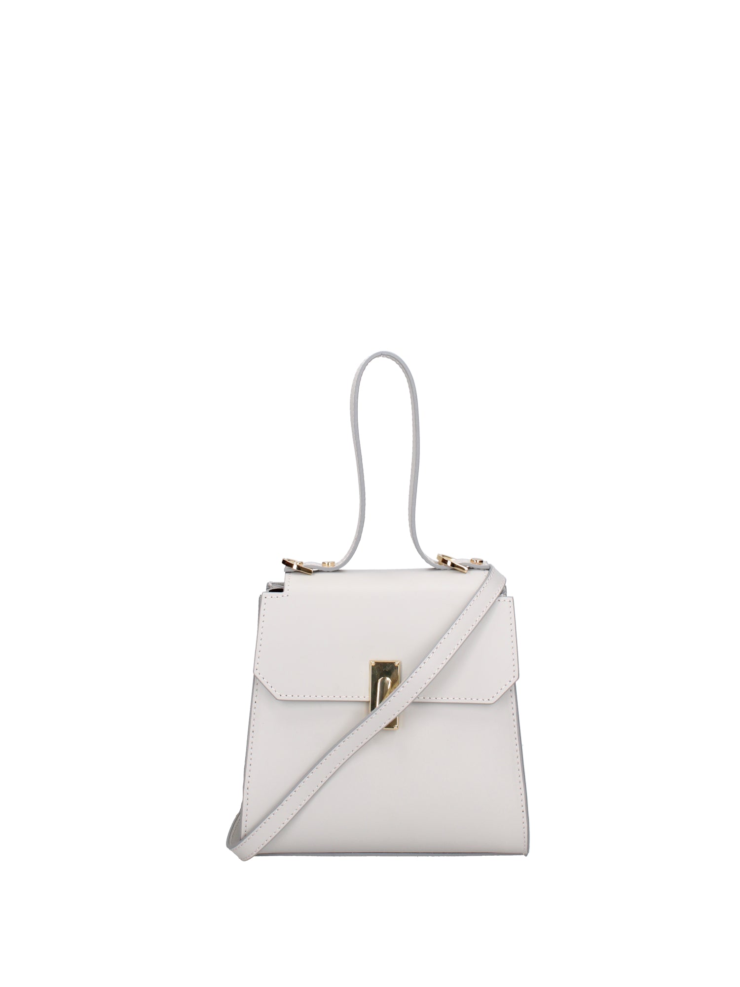 Borsa a mano da donna 100% pelle 07204-L119 GRIGIO CHIARO Viola Castellani