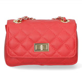 Carolina Borsa a spalla da donna Vera pelle 1073-S08 ROSSO Gave Lux