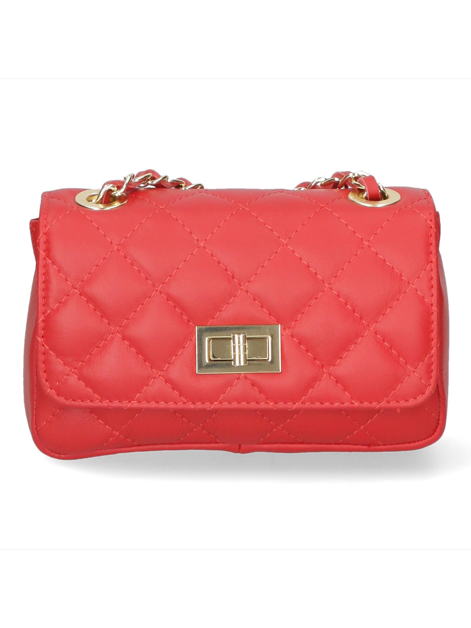 Carolina Borsa a spalla da donna Vera pelle 1073-S08 ROSSO Gave Lux