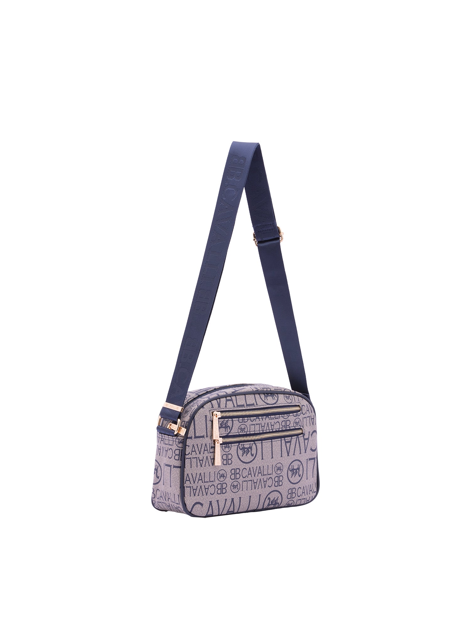 Borsa a tracolla da donna Ecopelle BC1362-BLU B Cavalli