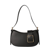 Borsa a spalla da donna 100% vera pelle 07213-NERO Roberta Rossi