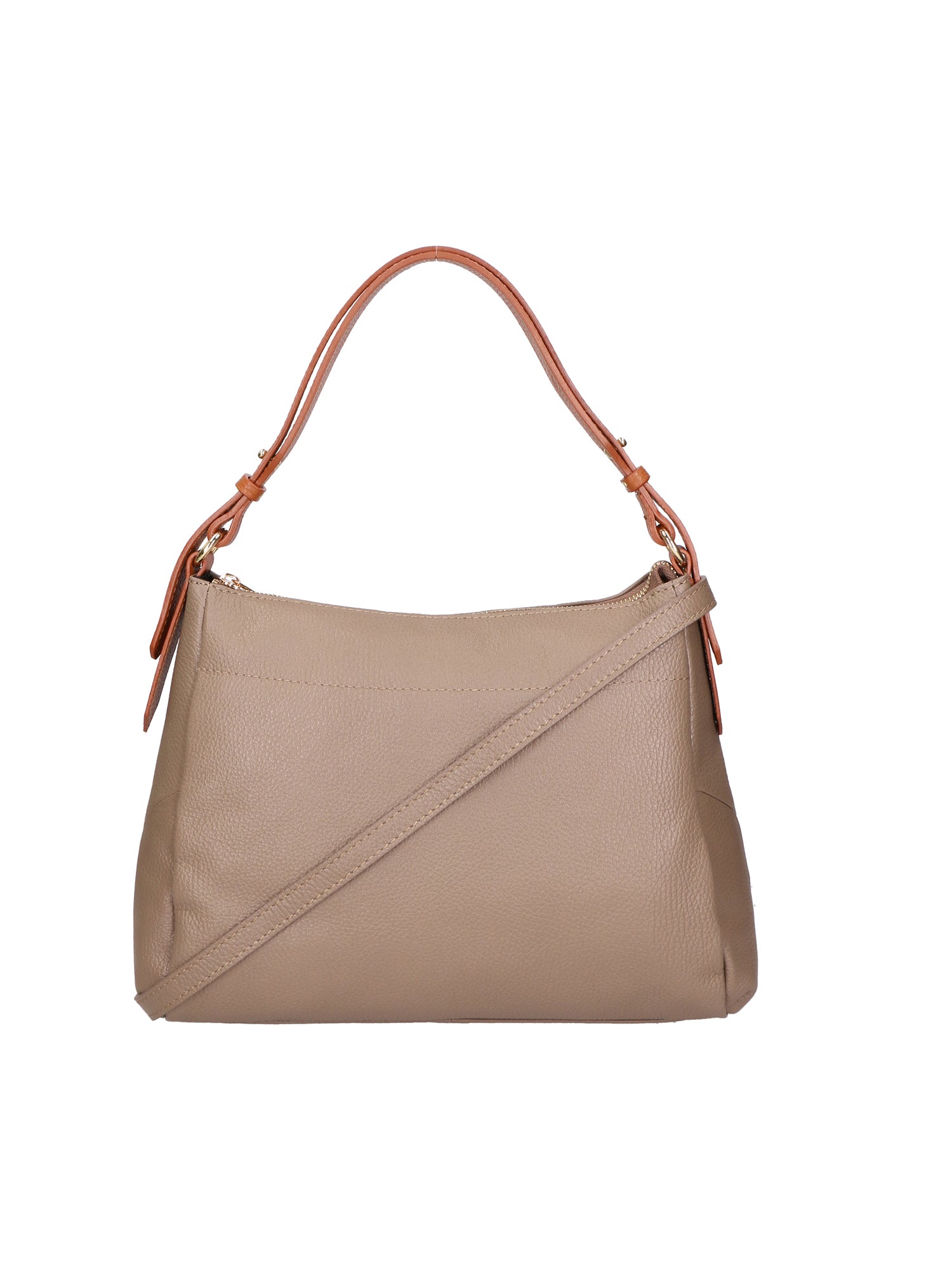 Vladimira Borsa a spalla da donna Vera pelle 06675-D40 TAUPE +D17 CUOIO Gave Lux