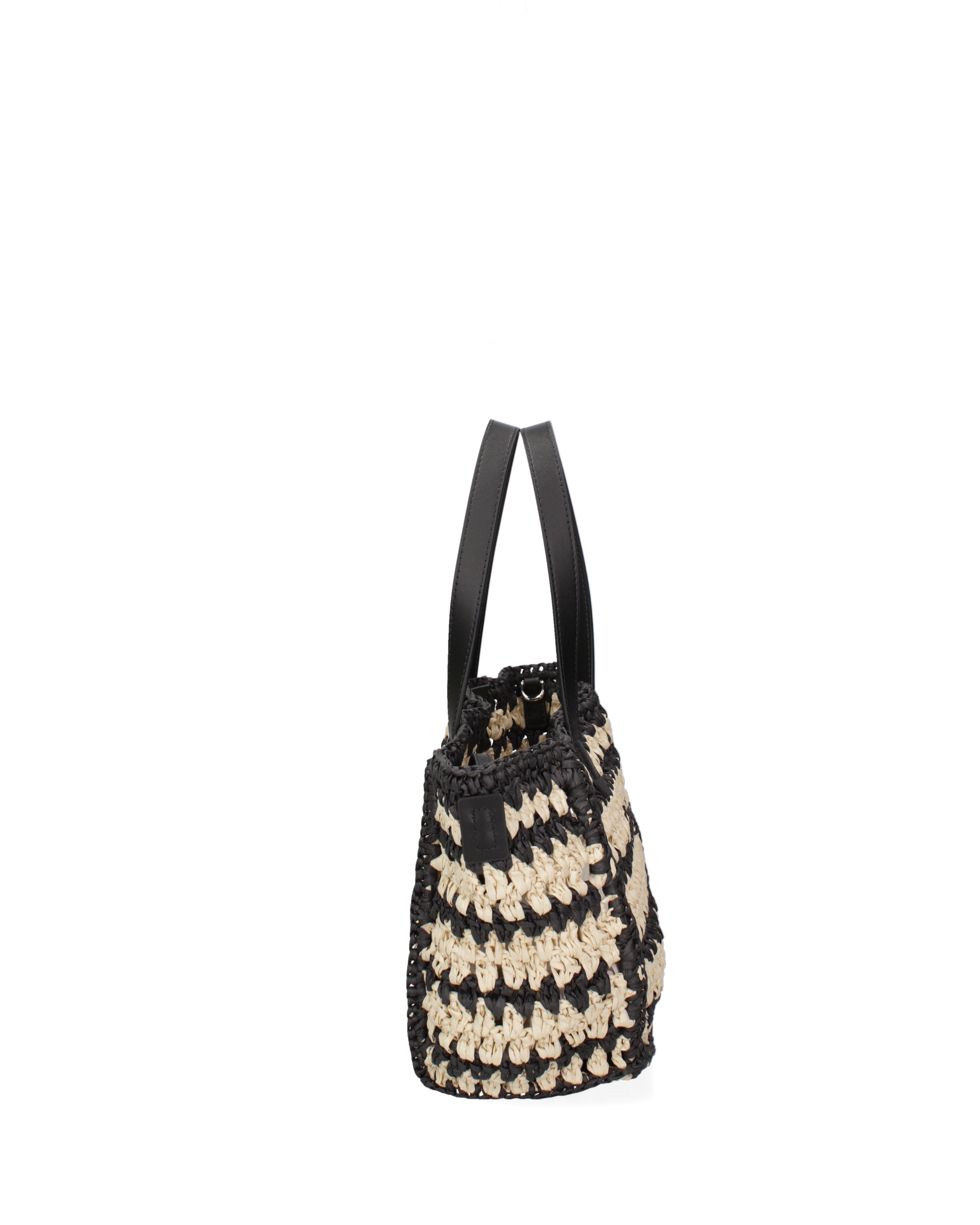 Borsa a mano da donna Paglia intrecciata 07382-BLACK G12 Viola Castellani