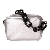 Barbara Borsa a spalla da donna Vera pelle 05706-L001 ARGENTO Gave Lux