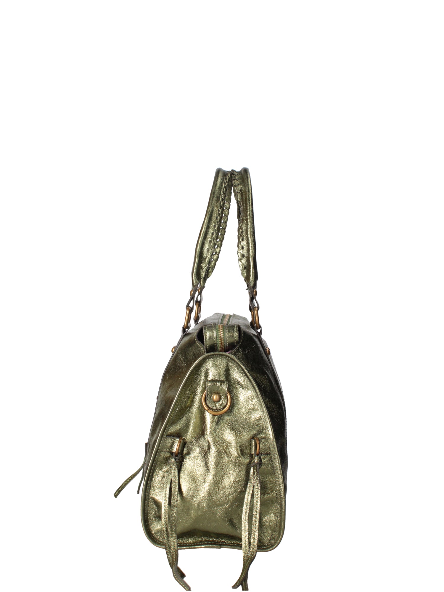 Novara Borsa a spalla da donna Vera pelle 06090 LM-L007 VERDE Gave Lux