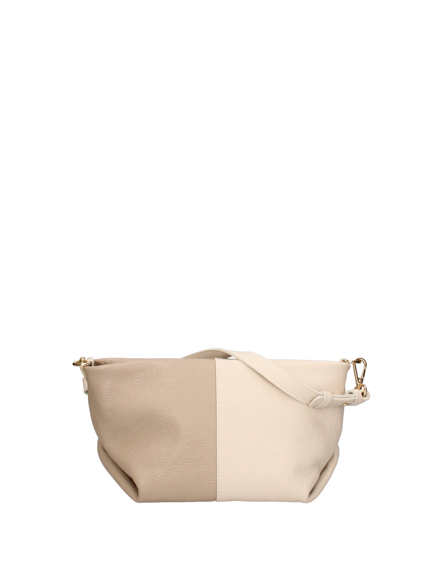 Borsa a spalla da donna Vera pelle 07165-D37 LATTE+D05 TAUPE Roberta Rossi