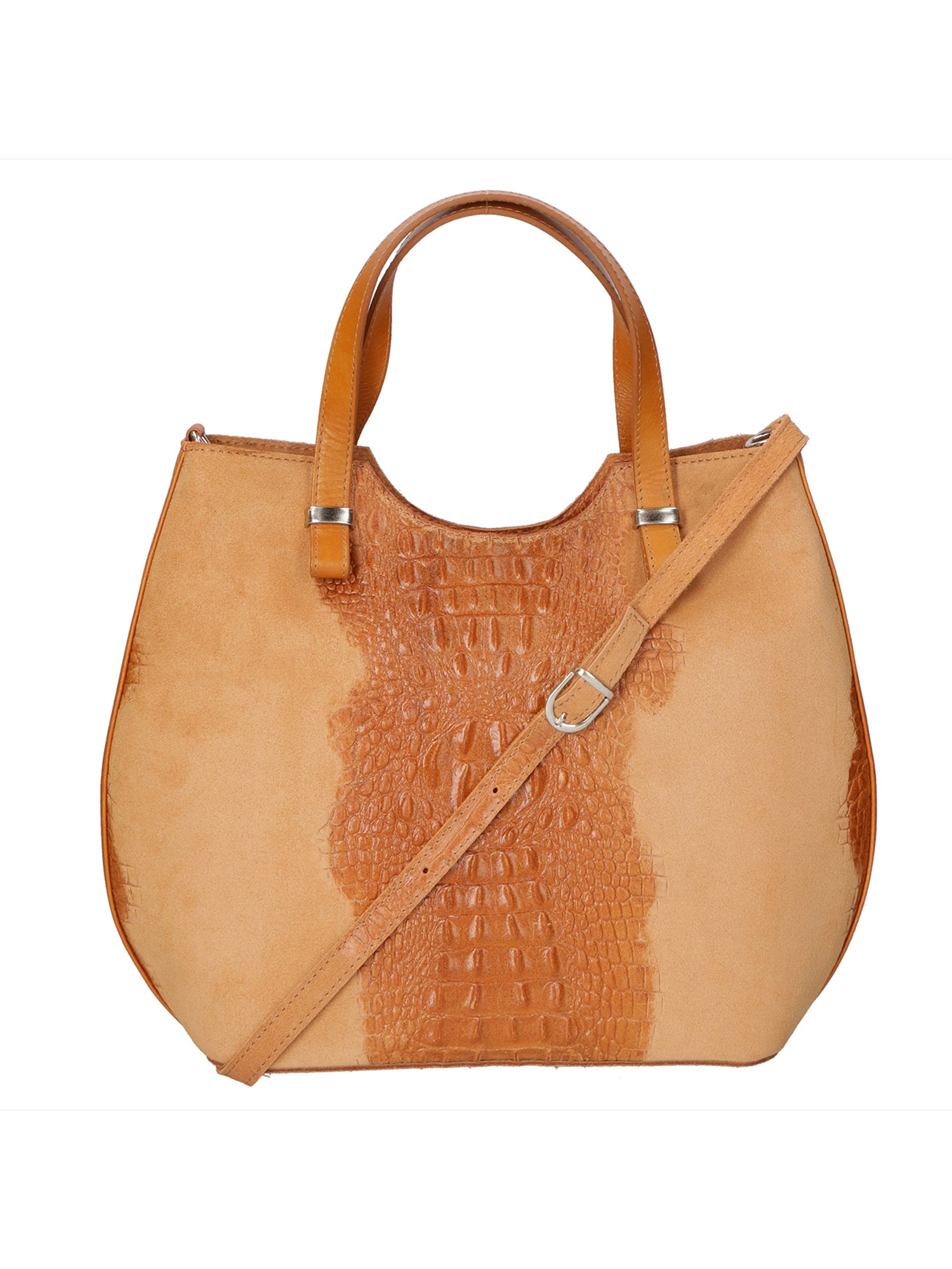 Elda Borsa a mano da donna Vera pelle croco 80046 1-CUOIO Gave Lux