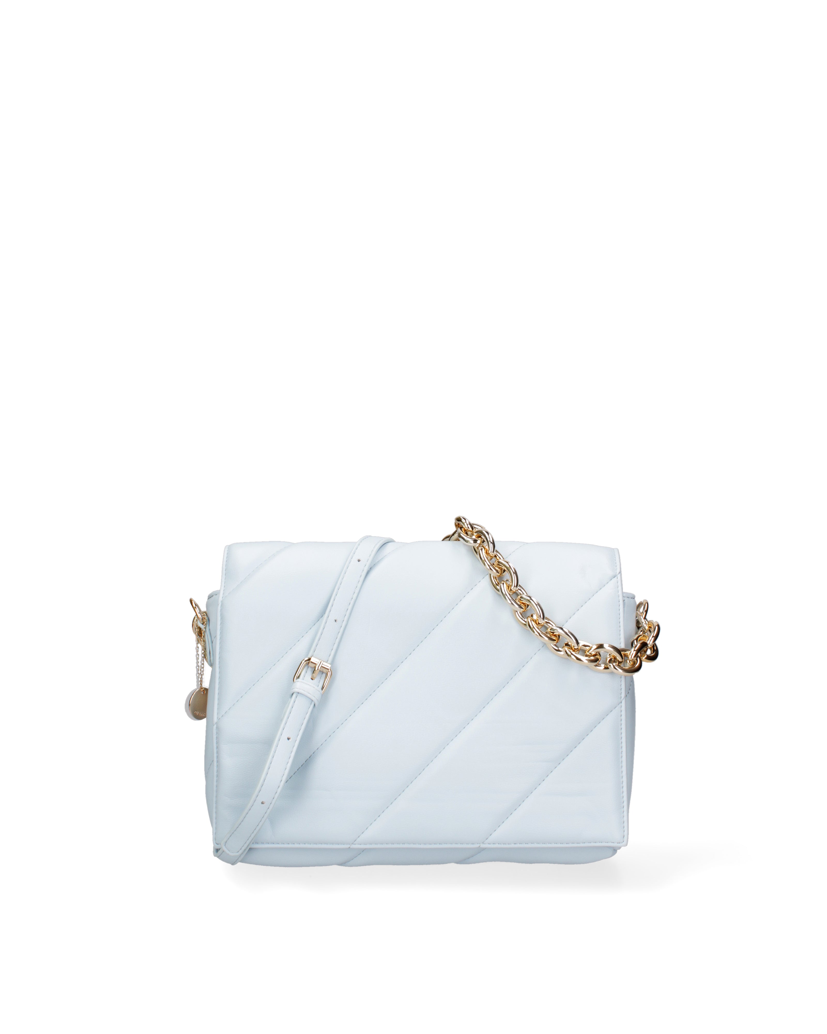 Borsa a spalla da donna Ecopelle DC3122-2-LIGHTBLUE Diana&co