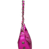 Borsa a spalla da donna Vera pelle dollaro metallizzata JR-W-1047-FUXIA LAMINA John Richmond