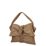 Borsa a spalla da donna Vera pelle 07172-S05 TAUPE CHIARO Viola Castellani