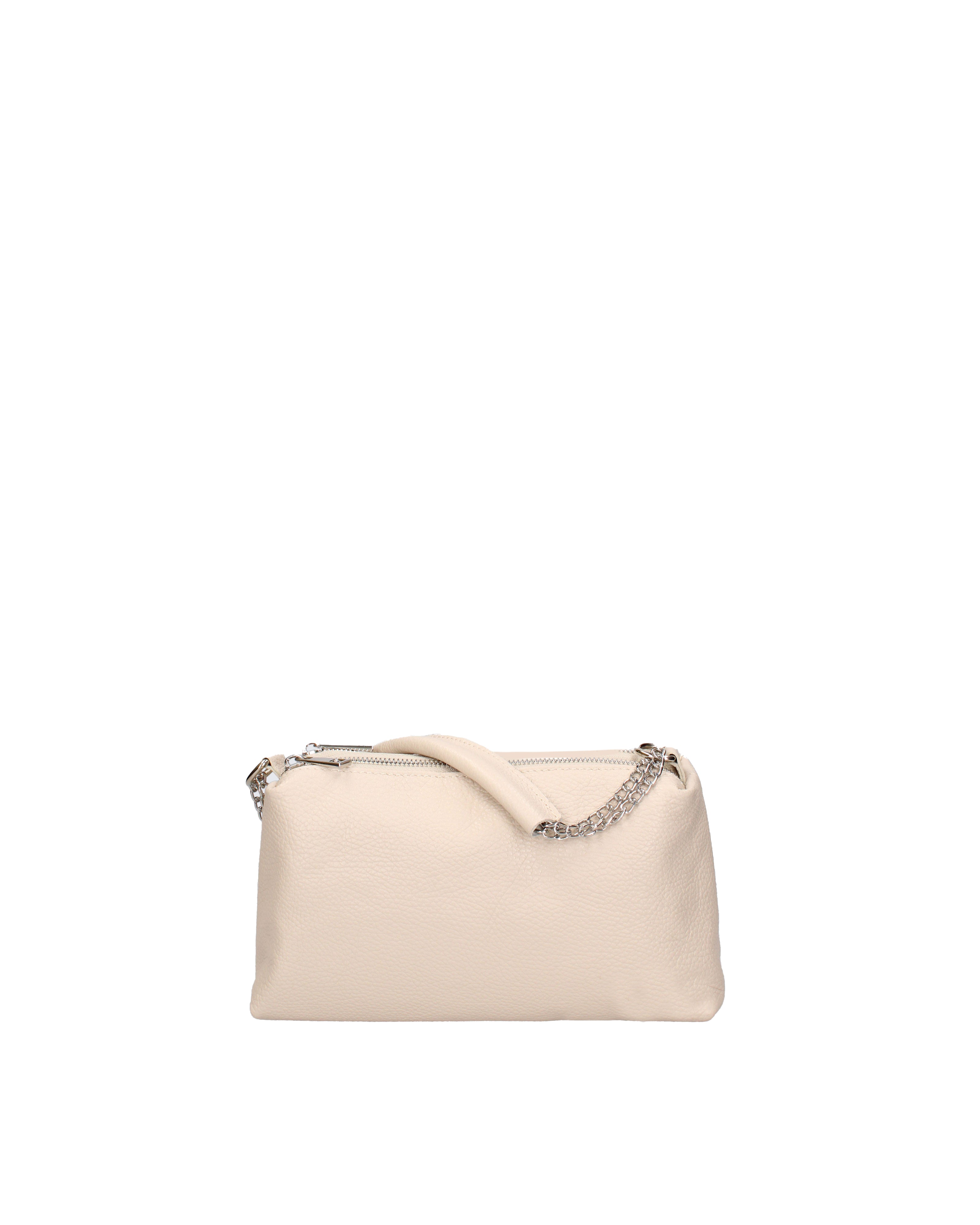 Borsa a spalla da donna Vera pelle 07141-D37 LATTE Viola Castellani