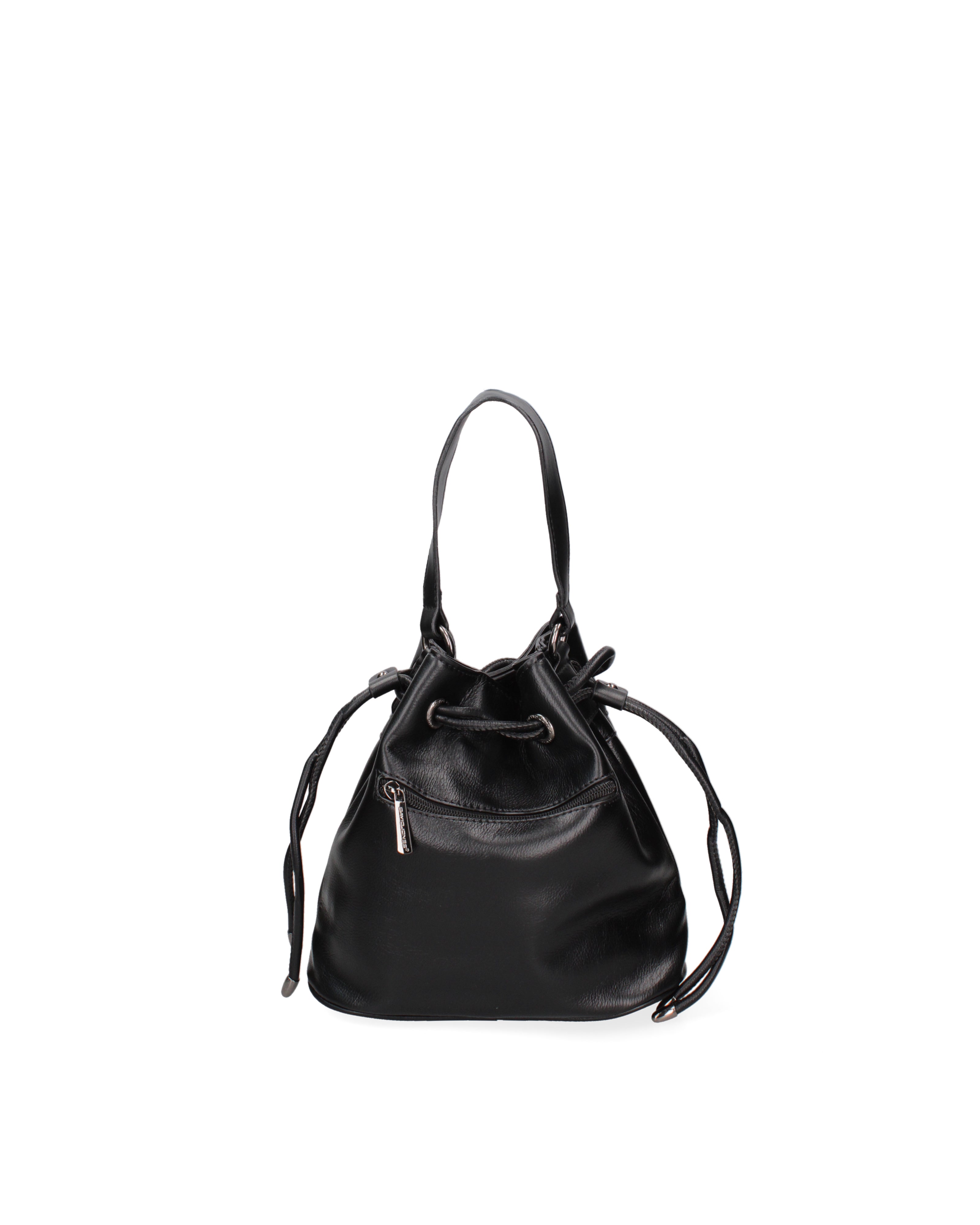 Borsa a secchiello da donna Ecopelle F6714-3-BLACK David Jones