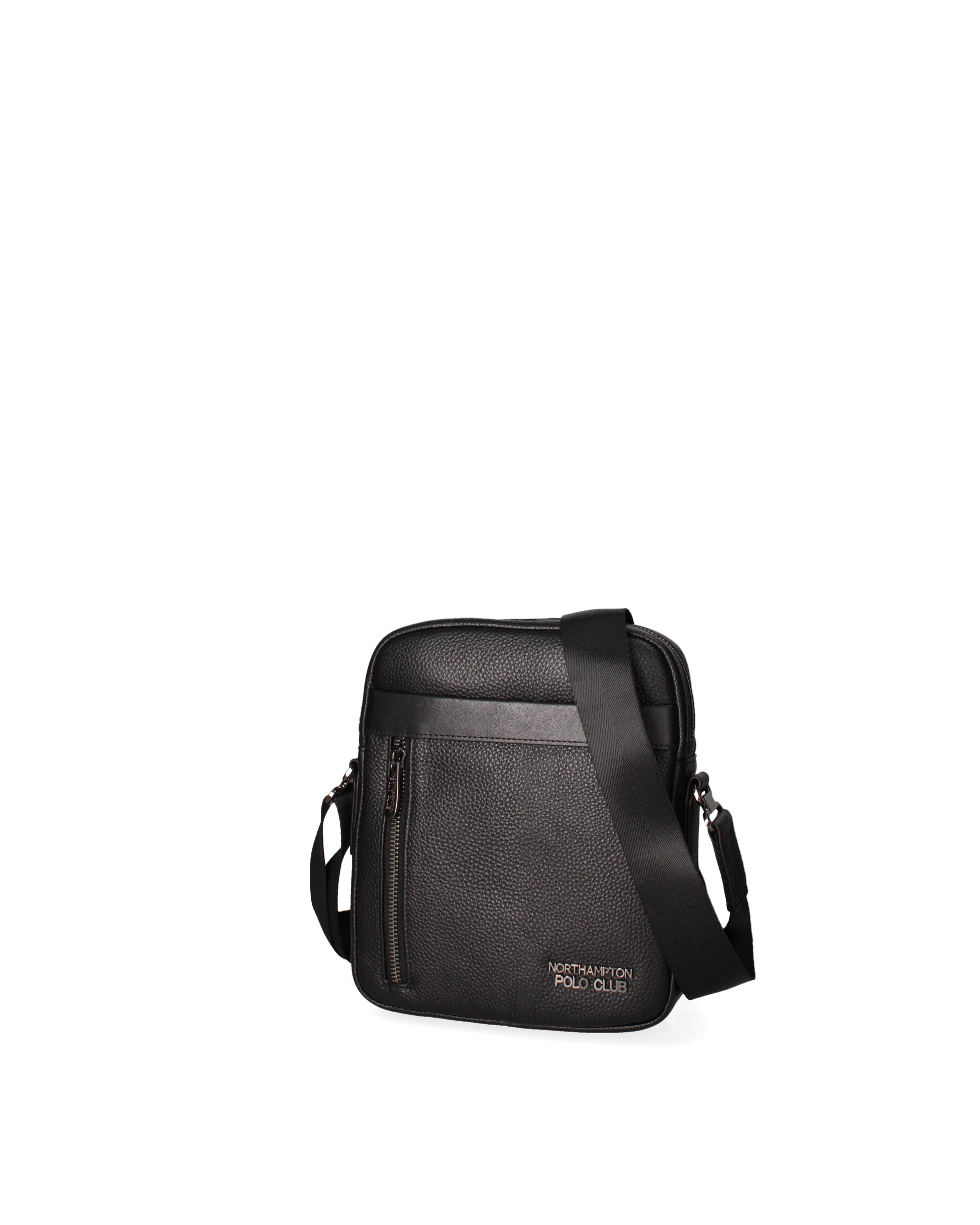 Borsa a tracolla uomo vera pelle Casual PC3217-NERO Northampton Polo Club