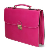 Dafne Borsa da lavoro unisex Vera pelle 7004-FUXIA Gave Lux