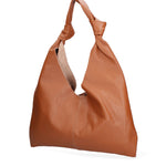 Borsa a spalla da donna 100% vera pelle 07156-D17 CUOIO SCURO Viola Castellani