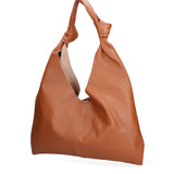 Borsa a spalla da donna 100% vera pelle 07156-D17 CUOIO SCURO Viola Castellani