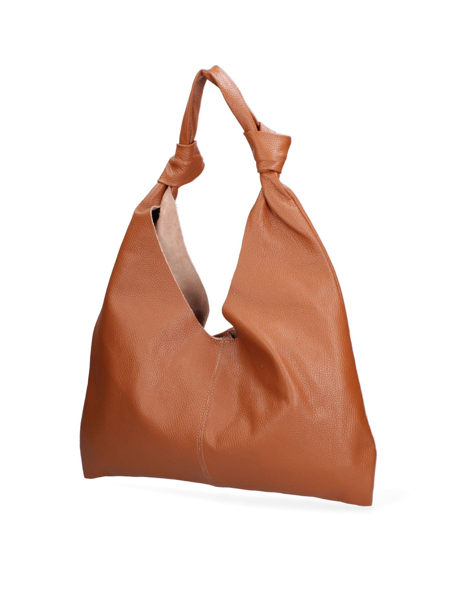 Borsa a spalla da donna 100% vera pelle 07156-D17 CUOIO SCURO Viola Castellani