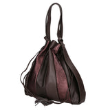 Oceania Borsa a spalla da donna Vera pelle 580041-T.MORO DARK BROWN Gave Lux