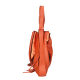 Oceania Borsa a spalla da donna Vera pelle 580041-ARANCIO ORANGE Gave Lux