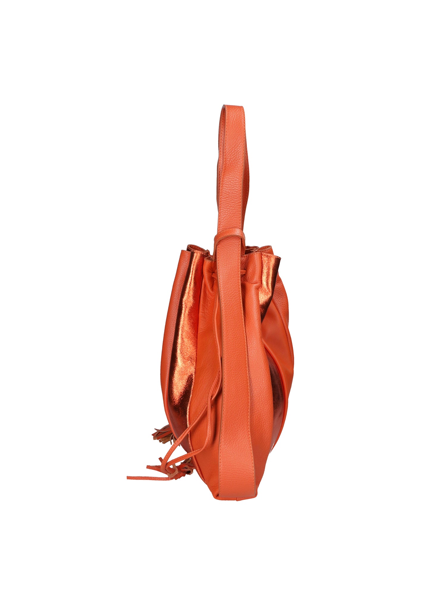 Oceania Borsa a spalla da donna Vera pelle 580041-ARANCIO ORANGE Gave Lux