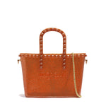 Borsa a mano da donna 100% Pvc FLAT GLAS S-CARAMELLO STRASS Marc Ellis