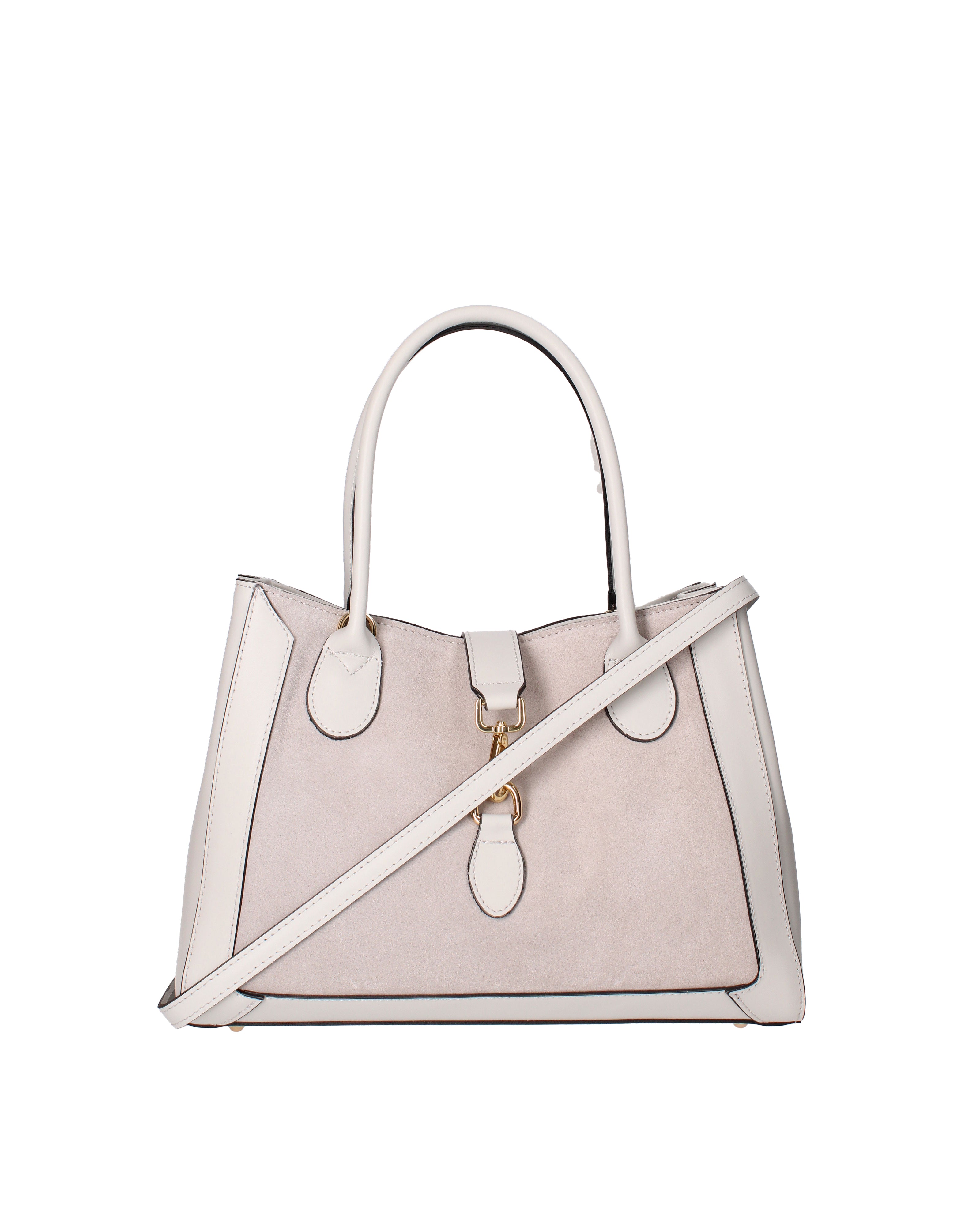 Jordana Borsa a mano da donna Vera pelle e suede 07150-L119 GRIGIO CHIARO Viola Castellani