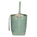 Lisbeth Borsa a secchiello da donna Misto pelle e tessuto 05165-331 S96 MENTA Gave Lux