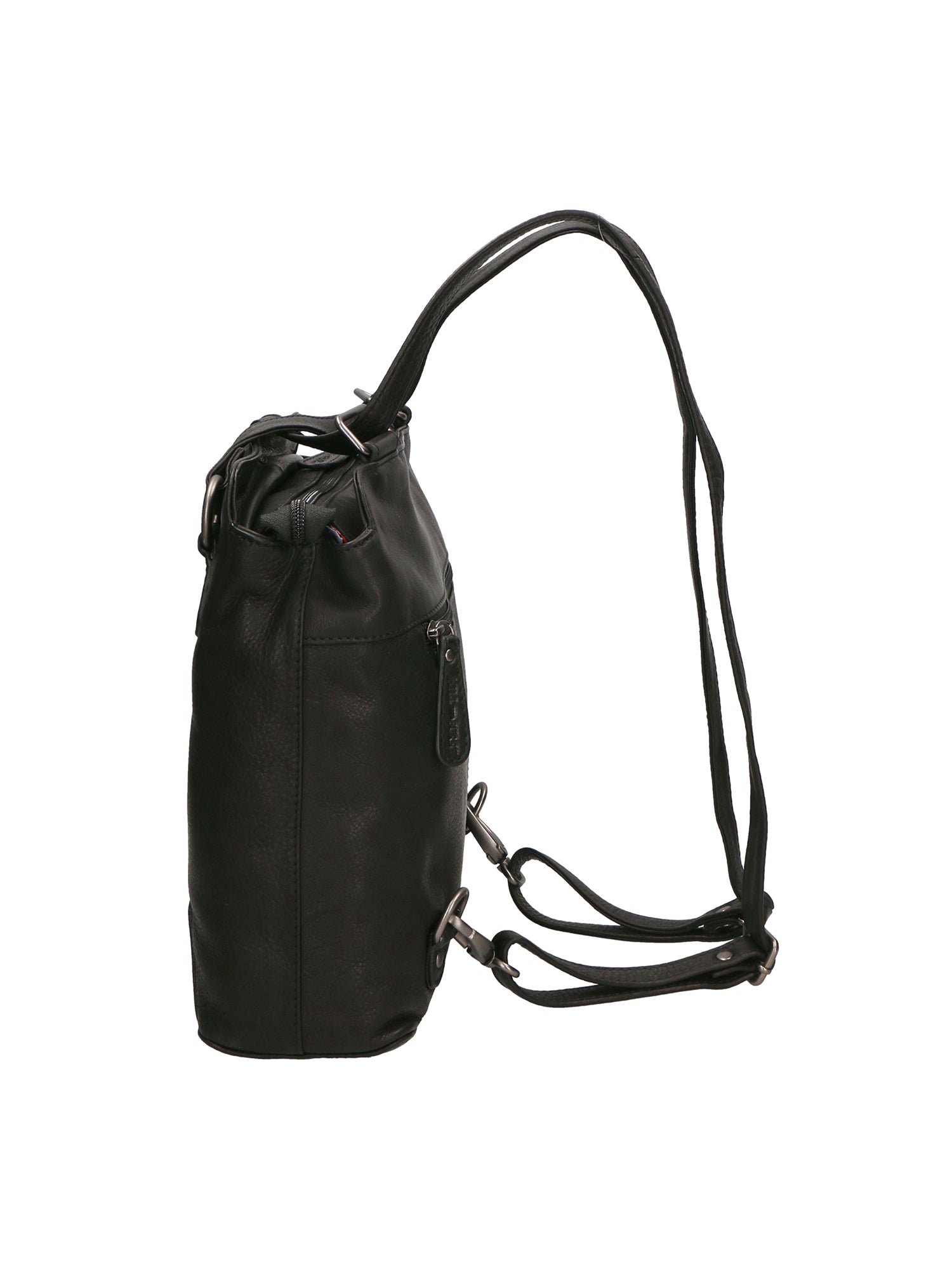 Borsa a spalla uomo in vera pelle Convertibile HILB-4065-NERO Hill Burry