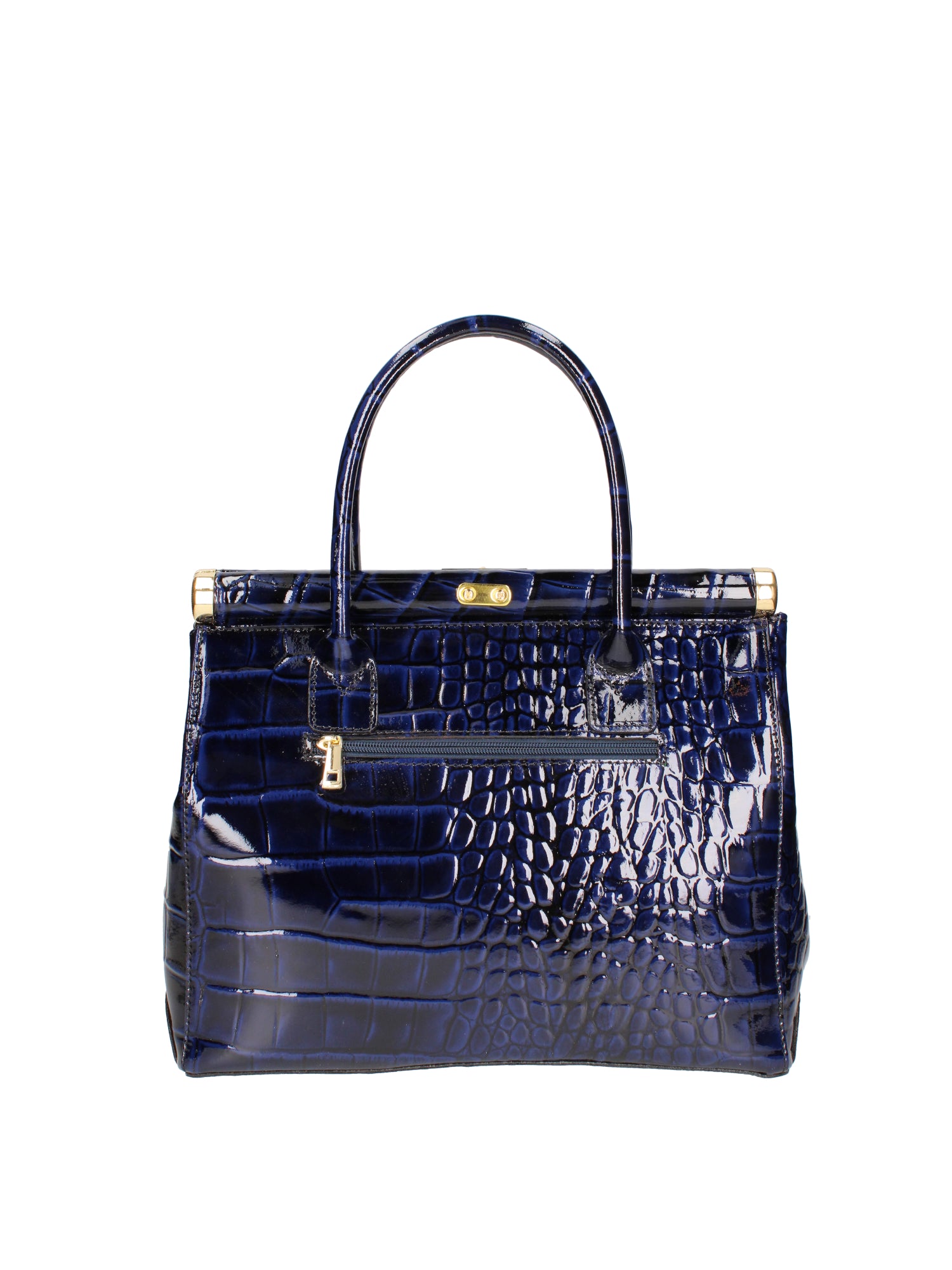 Delfina Borsa a mano da donna Vera pelle 7742-C26 BLU SCURO Gave Lux