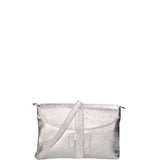 Borsa a mano da donna Vera pelle 07163-L001 ARGENTO Viola Castellani