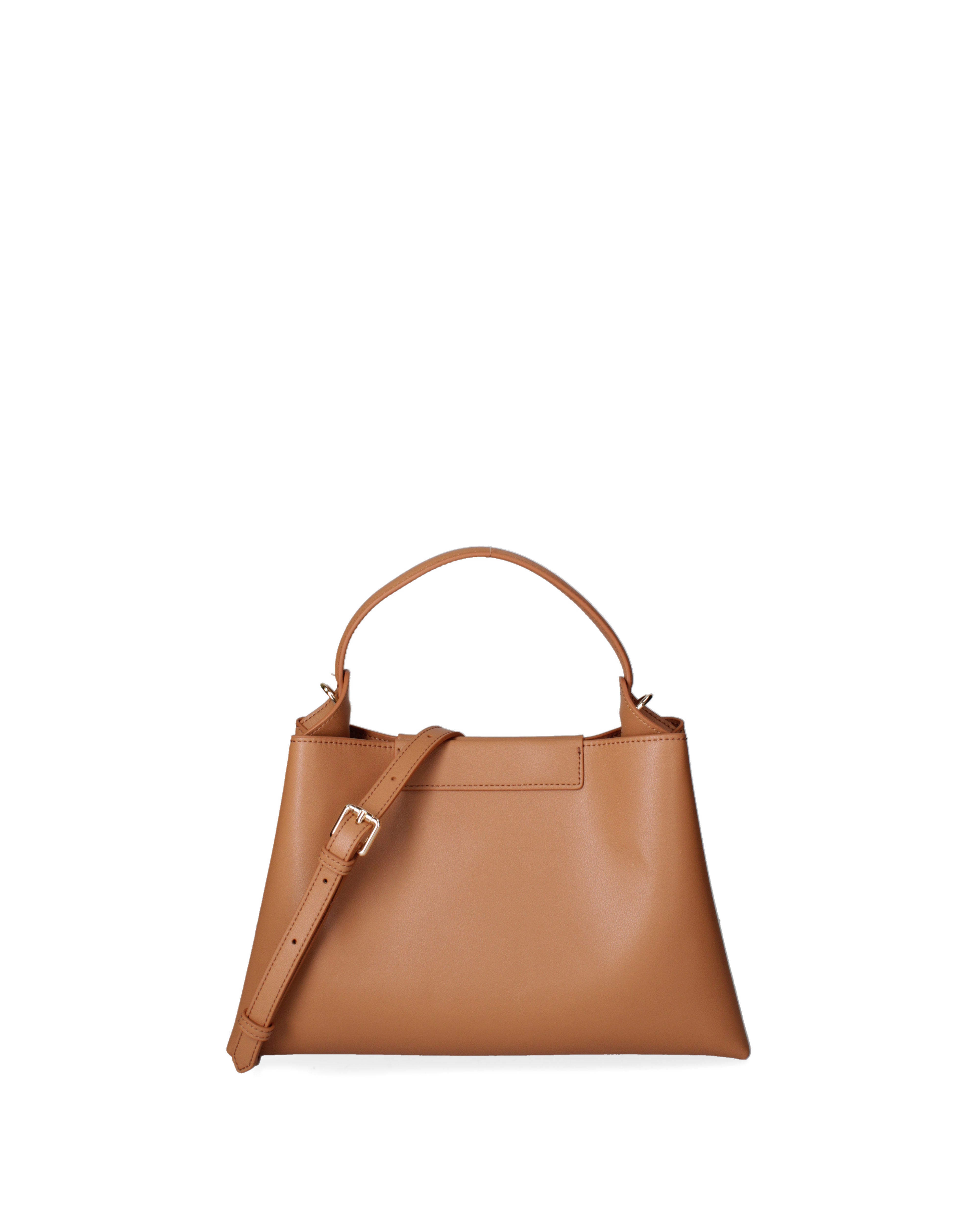 Borsa a mano da donna 100% pelle riciclata 07227-Cuoio Viola Castellani