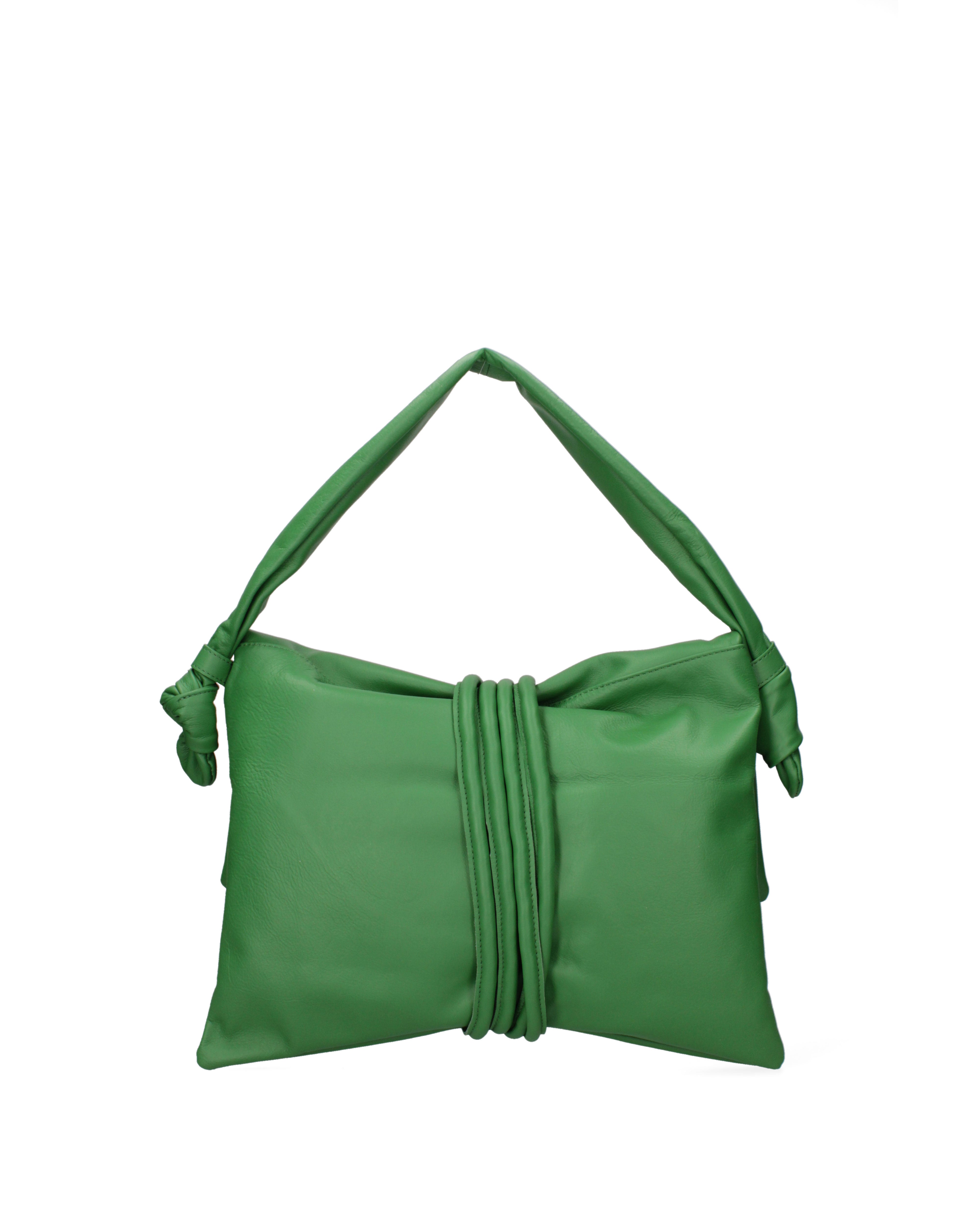 Borsa a spalla da donna Vera pelle 07172-S47 VERDE MELA Viola Castellani