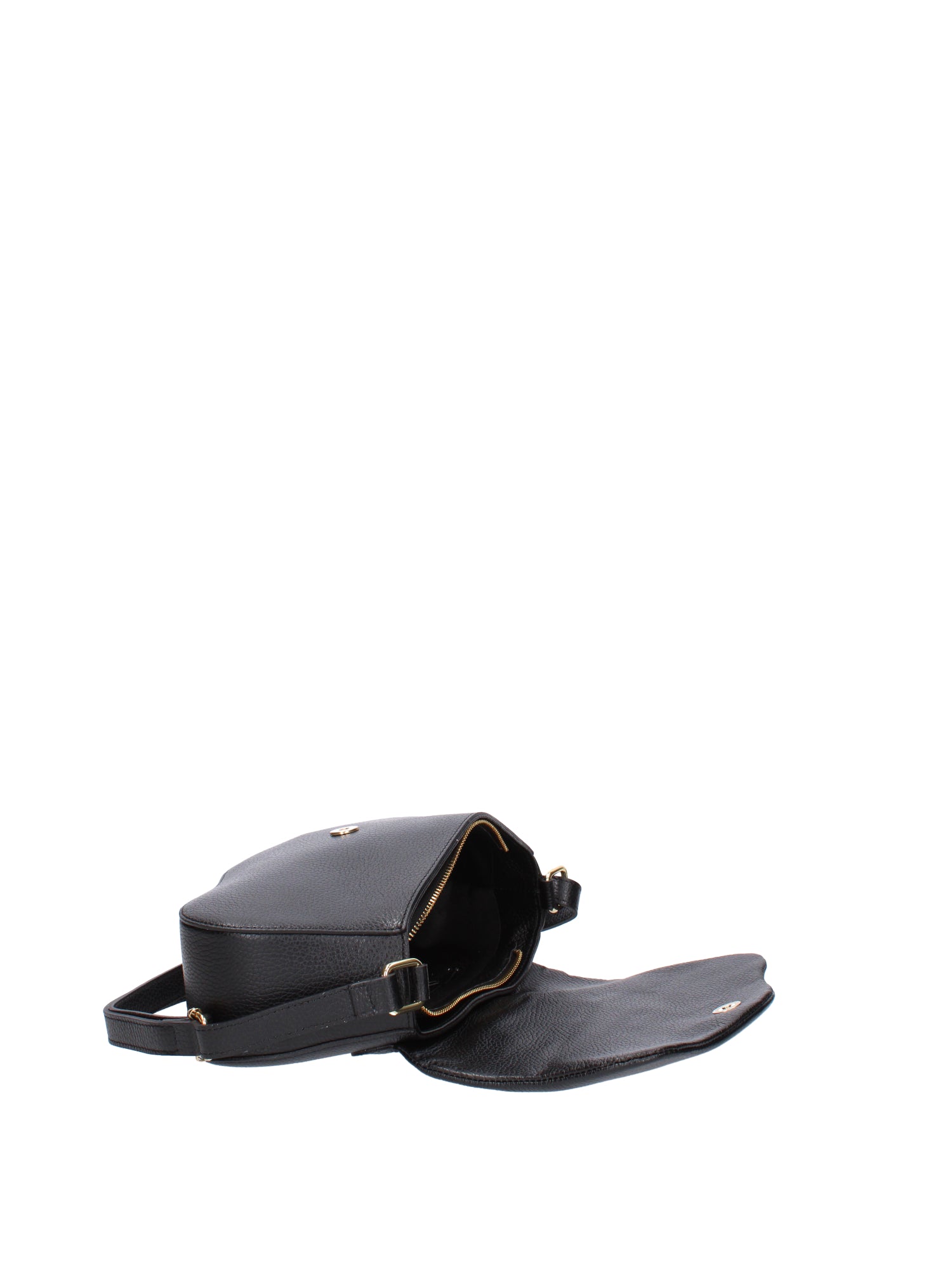 Borsa a spalla da donna Vera pelle 07152-D28 NERO Viola Castellani