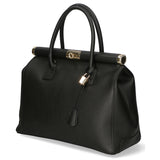 Aleria Borsa a mano da donna Vera pelle 8005-D28 NERO Gave Lux