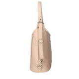 Vera pelle 07135-D05 CAPPUCCINO Borsa a spalla convertibile Anjelica Viola Castellani