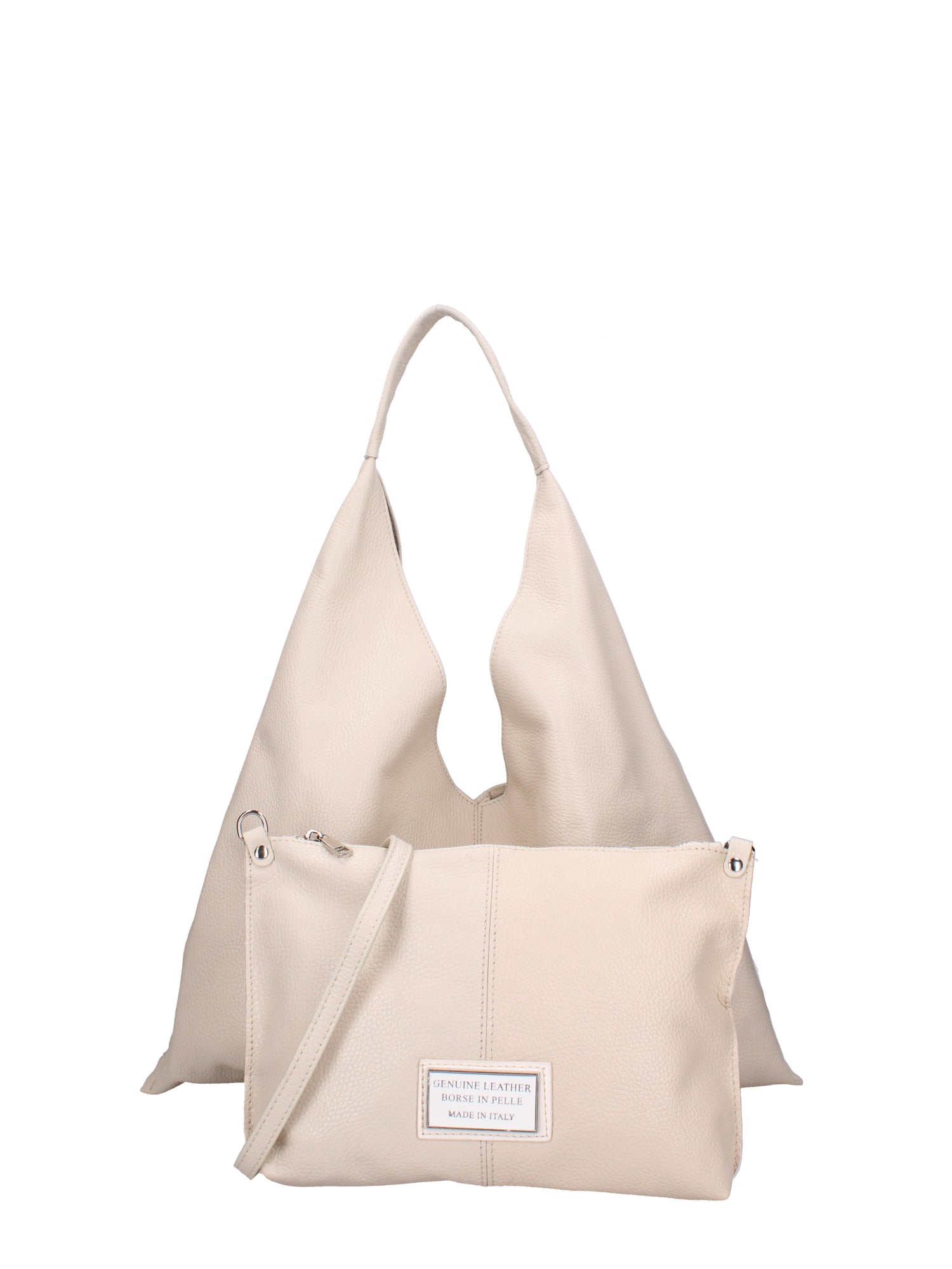 Borsa a mano da donna 100% vera pelle 07209-D37 LATTE Roberta Rossi