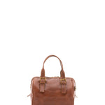 Borsa a bauletto unisex in vera pelle 100% cotone 4528-MARRONE Alessia Firenze
