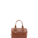 Borsa a bauletto unisex in vera pelle 100% cotone 4528-MARRONE Alessia Firenze