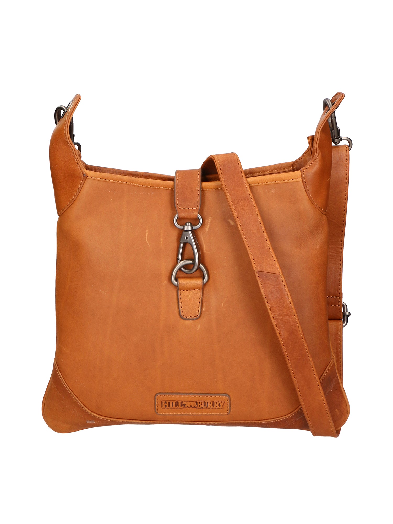 Borsa a tracolla da uomo in vera pelle RFID HILB-6169-CUOIO Hill Burry