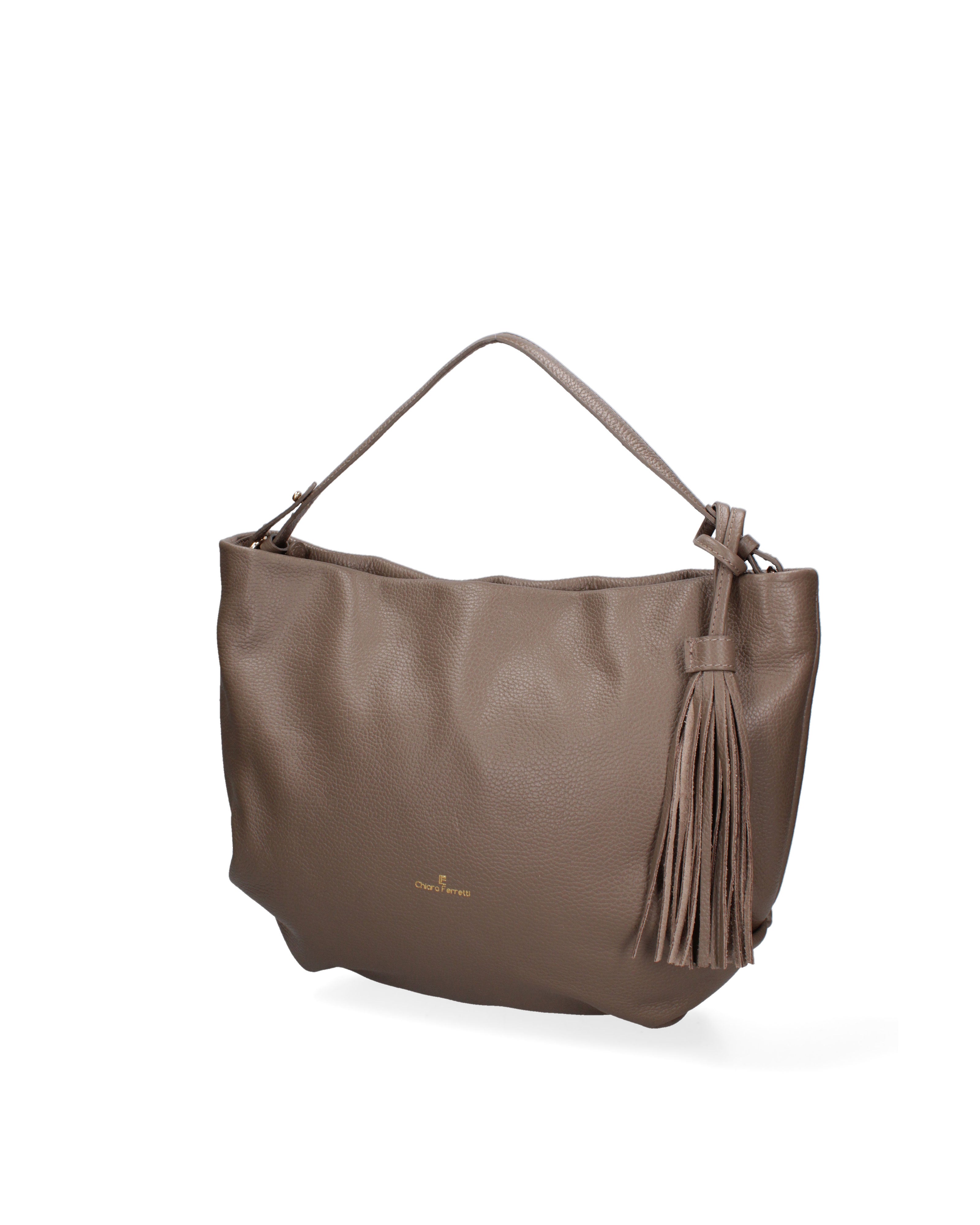 Oriana Chic Borsa a spalla da donna Vera pelle 7971-D40 TAUPE Chiara Ferretti